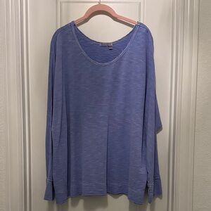Fresh Produce Light Blue Long Sleeve Top Oversized Large